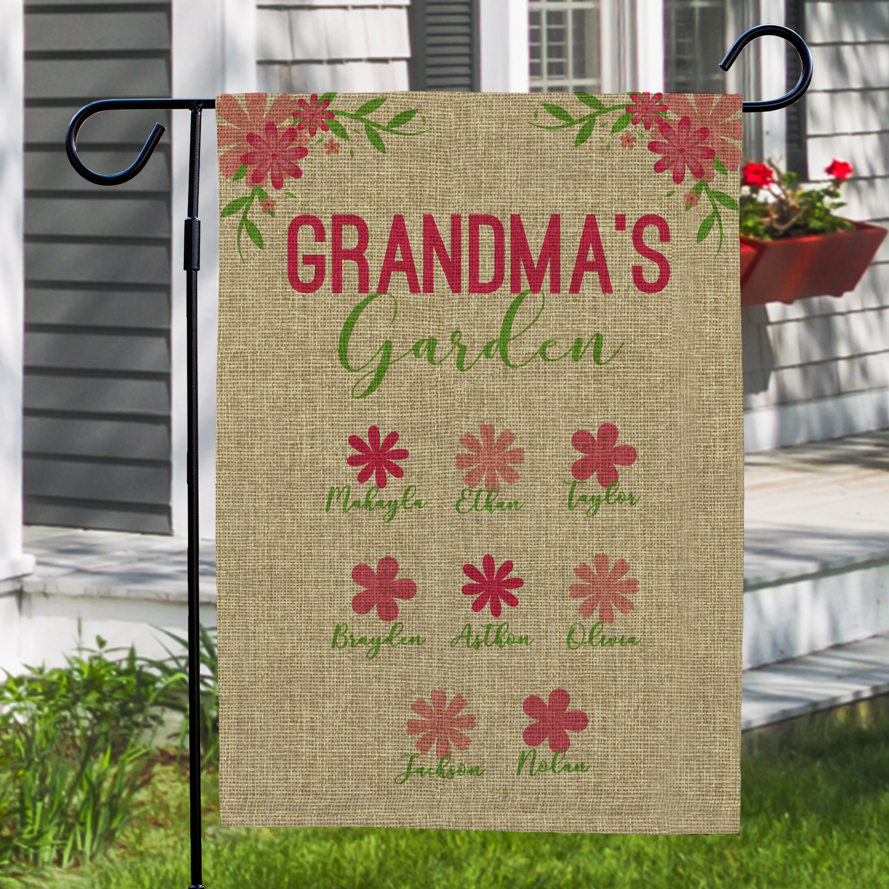 Grandma's Garden Personalized Garden Flag | GiftsForYouNow