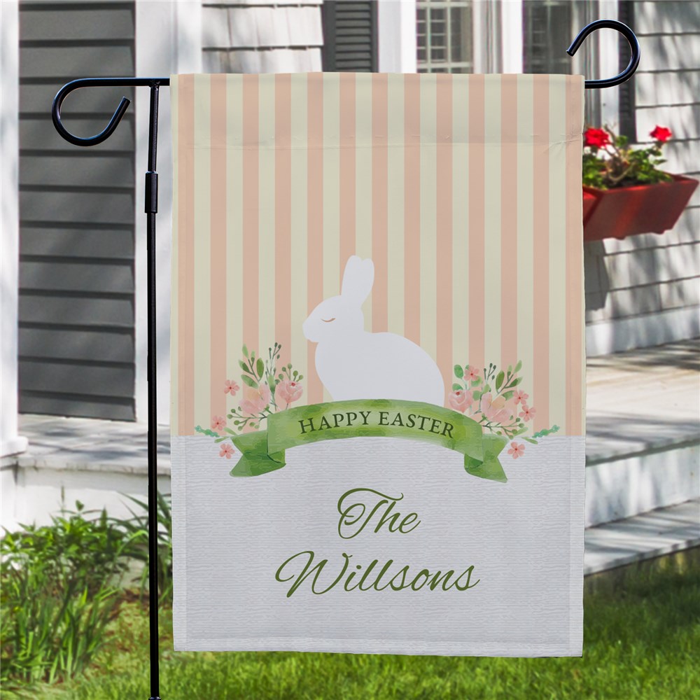 Happy Easter Personalized Garden Flag GiftsForYouNow