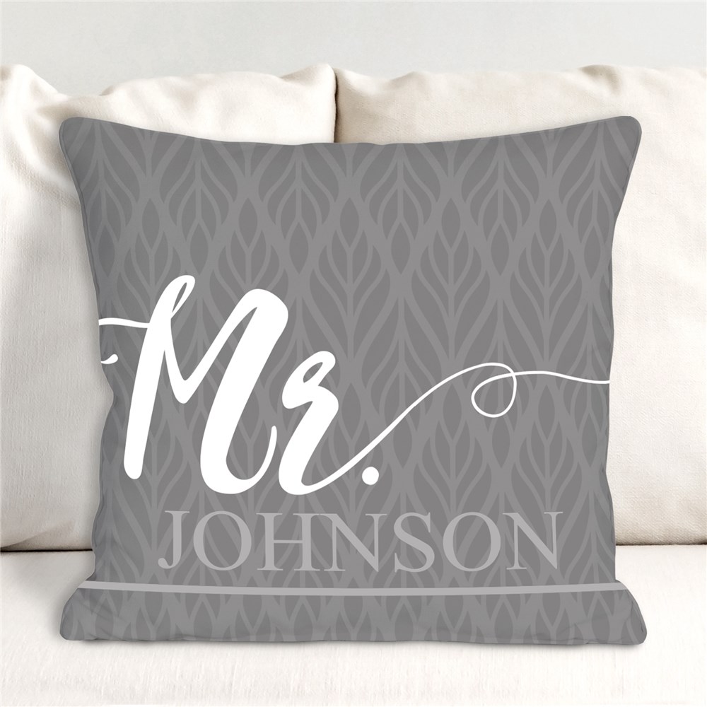 Personalized Mr and Mrs Throw Pillow Set | Personalized Wedding Gifts