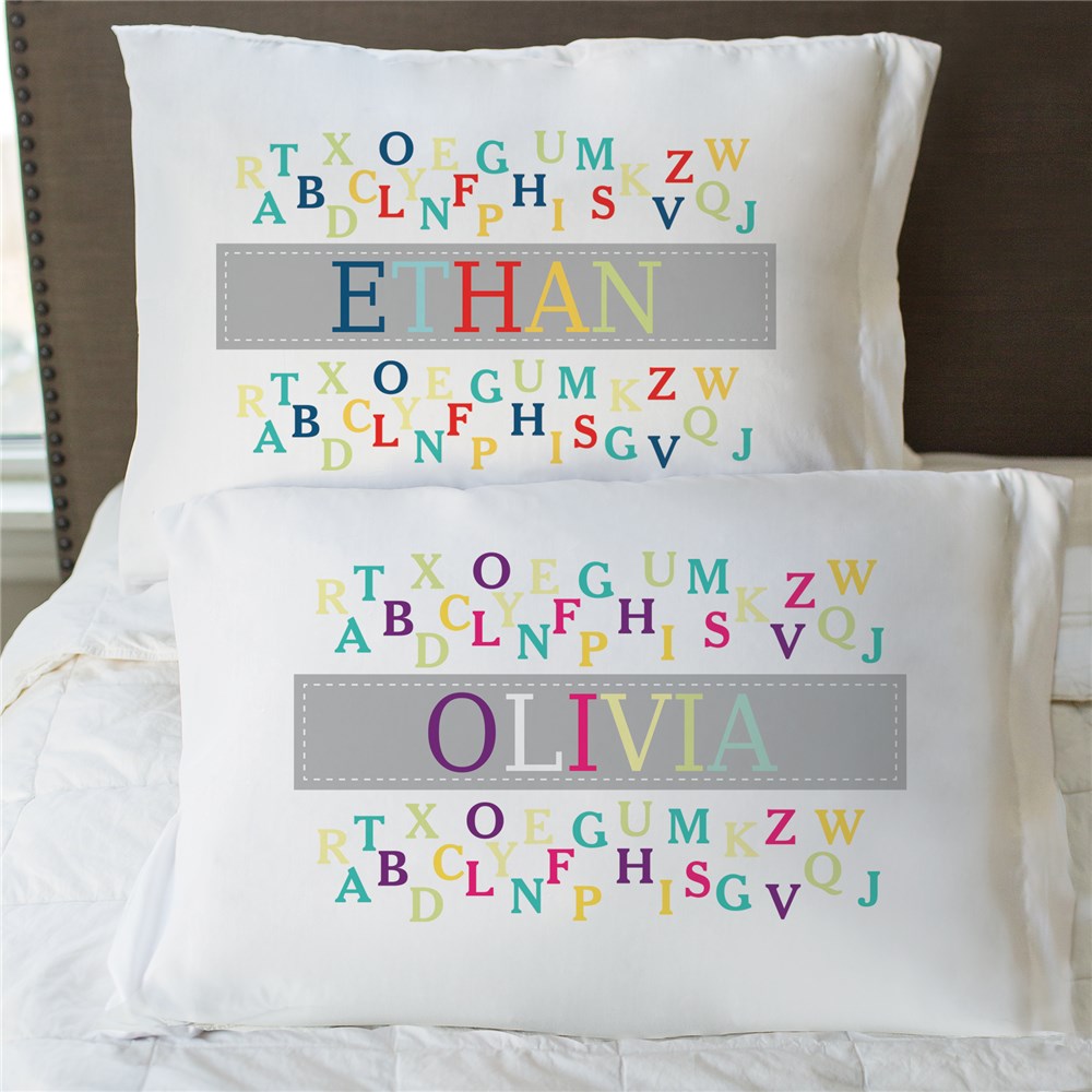 Personalized Alphabet Pillow Case | Personalized Pillowcases For Kids