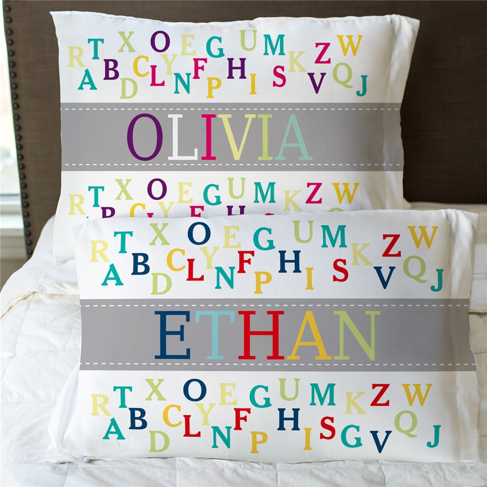 Personalized Alphabet Pillow Case | Personalized Pillowcases For Kids