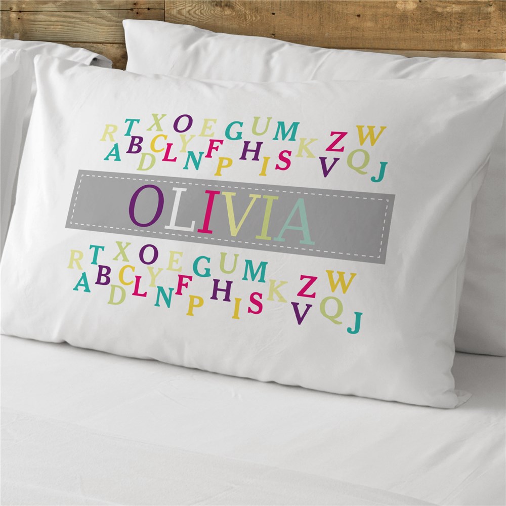 Personalized Alphabet Pillow Case GiftForYouNow