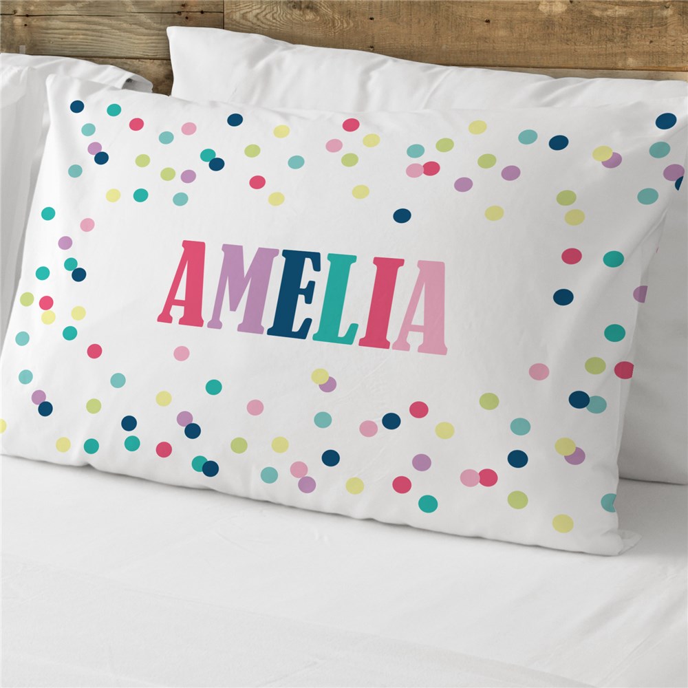 Personalized Polka Dots Pillowcase | Personalized Pillowcases For Kids