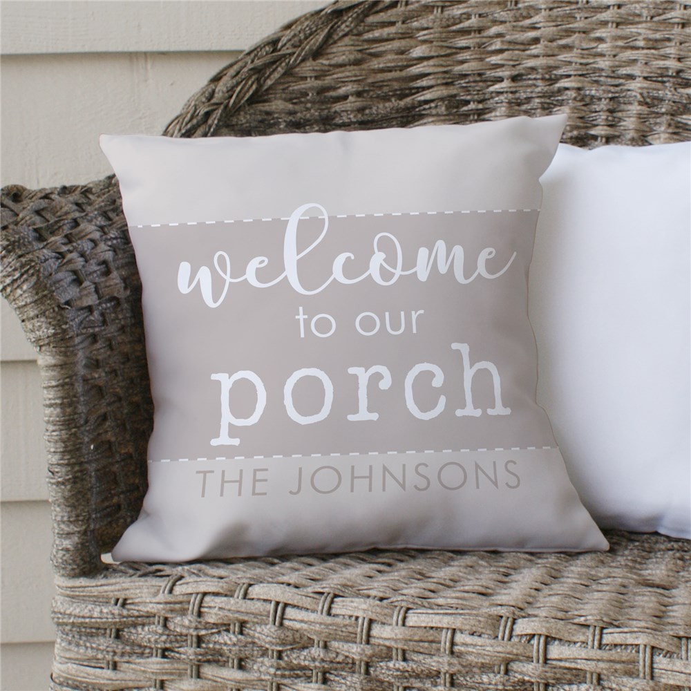 Personalized Porch Pillow | Personalized Porch Decor