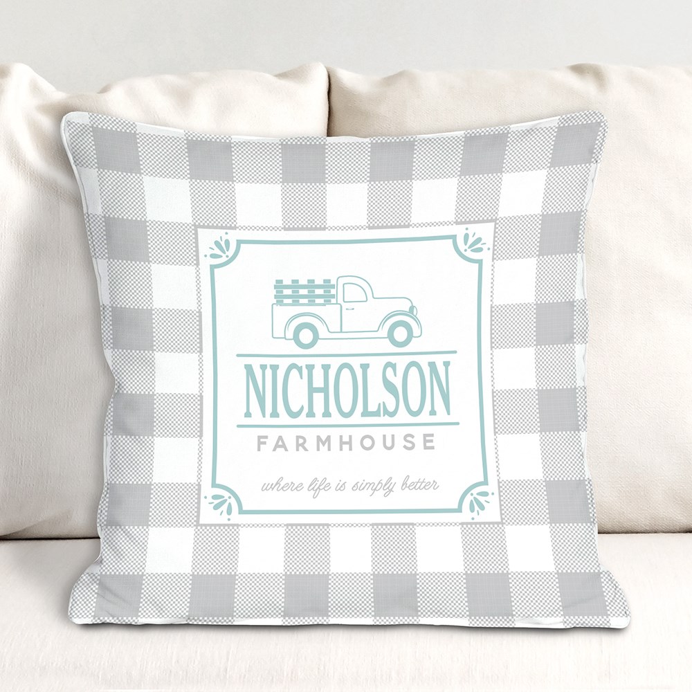 Personalized Farmhouse Throw Pillow GiftsForYouNow