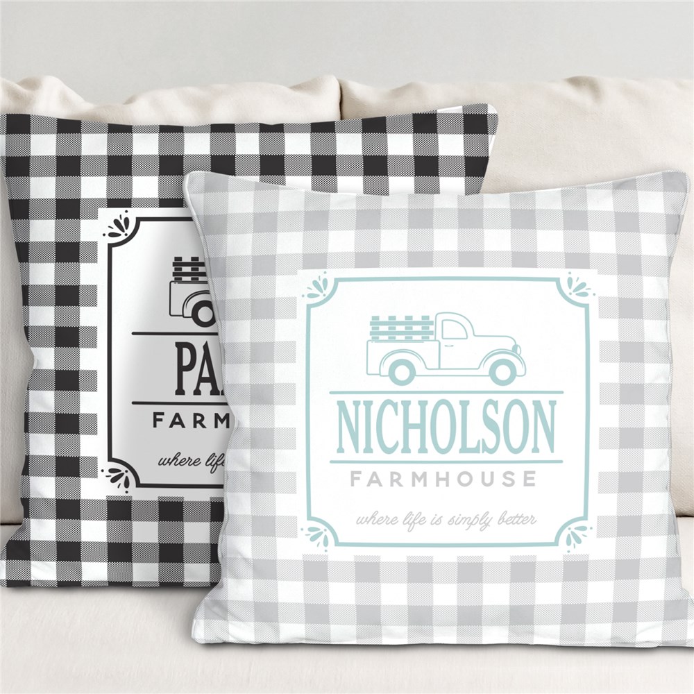 Personalized Farmhouse Throw Pillow GiftsForYouNow