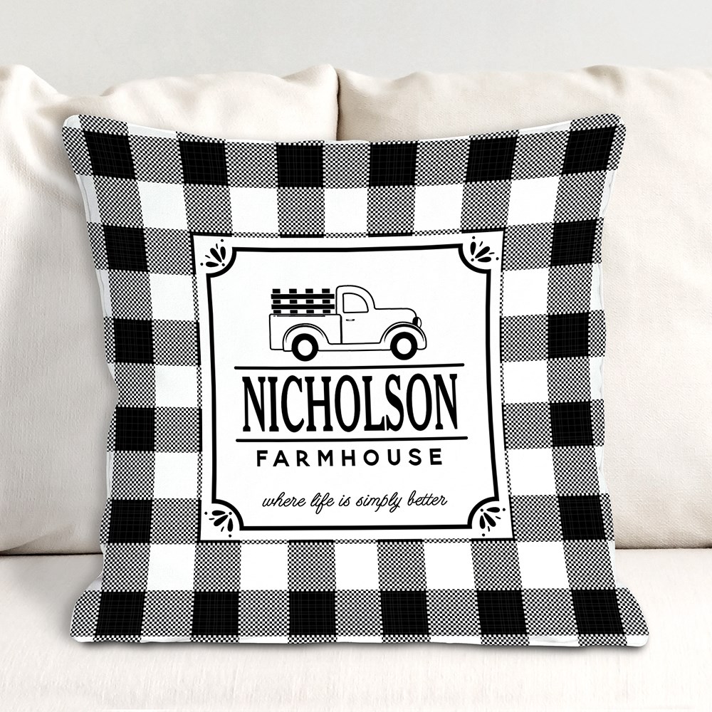 Personalized Farmhouse Throw Pillow GiftsForYouNow