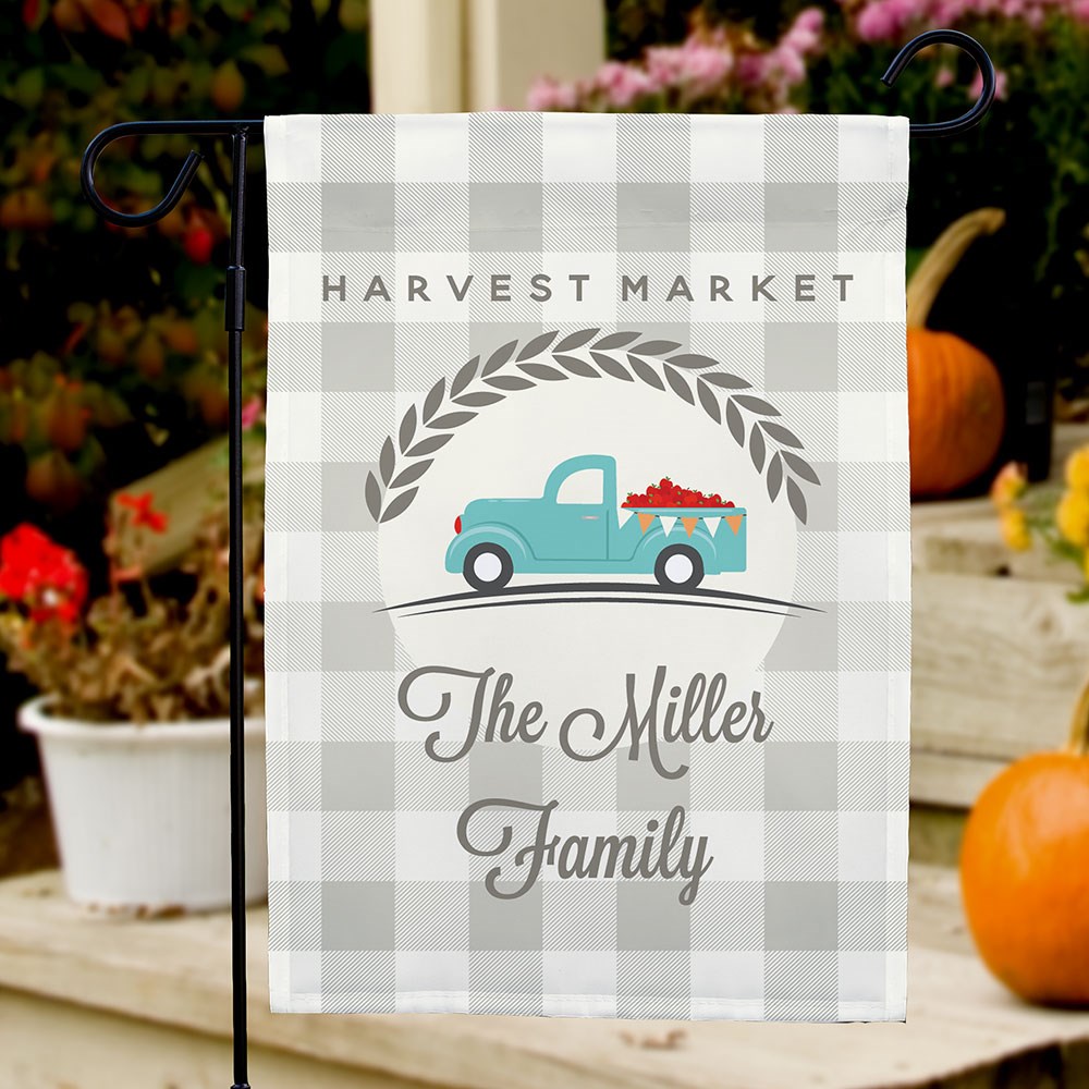 Personalized Garden Flag | Harvest Market | Personalized Garden Flags For Fall