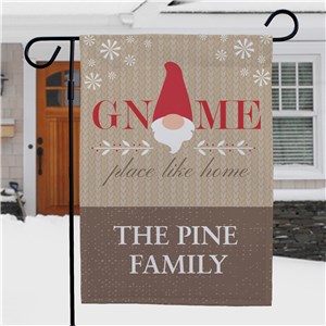 Personalized Gnome Place Like Home Garden Flag | Personalized Garden Flags
