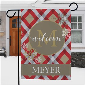 Personalized Dashing Through The Snow Welcome Garden Flag | Personalized Garden Flags