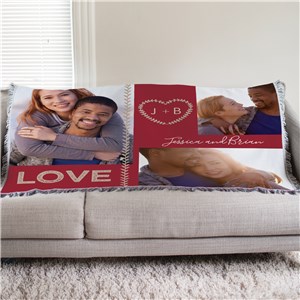 Personalized Couples Photo Sherpa Blanket 50x60 Afghan Throw 830141075L