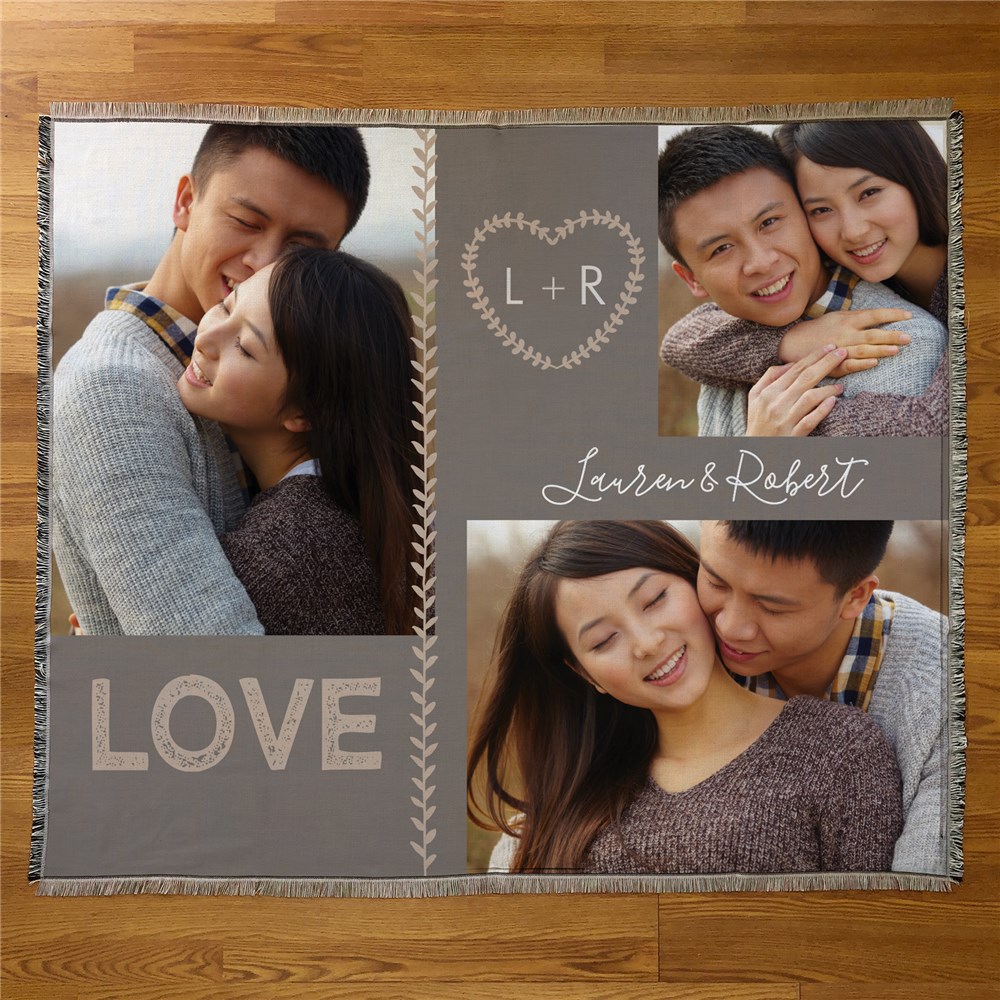 Personalized Couples Photo Sherpa Blanket 50x60 Afghan Throw 830141075L