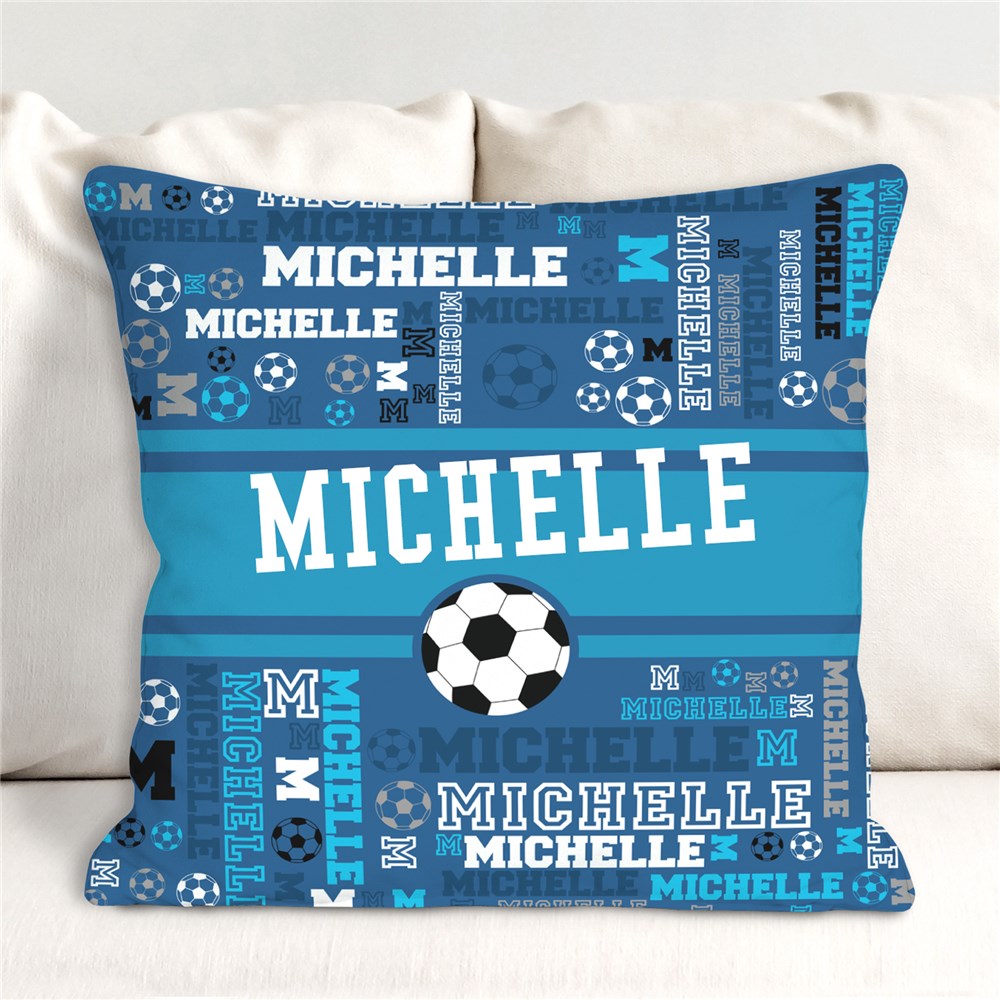 Personalized Word Art Throw Pillow | Gifts For Kids Who Love Sports