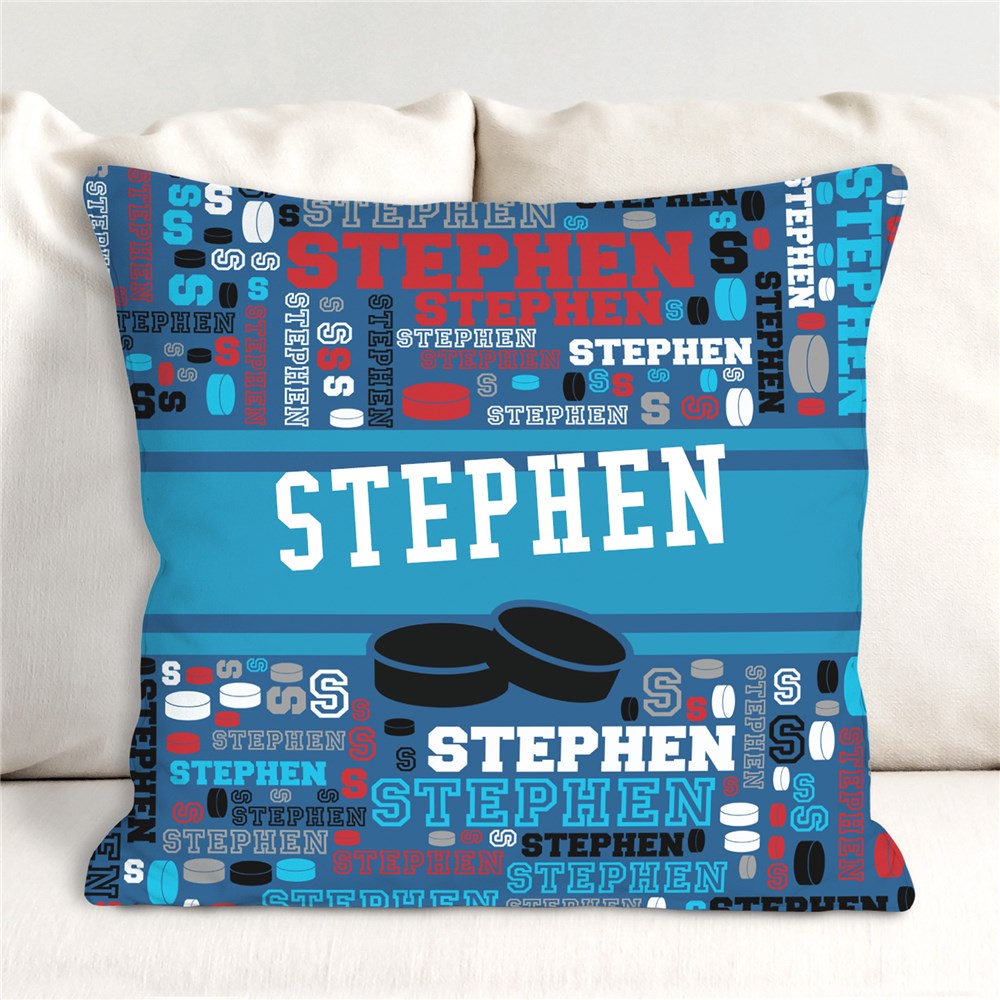 Personalized Word Art Throw Pillow | Gifts For Kids Who Love Sports