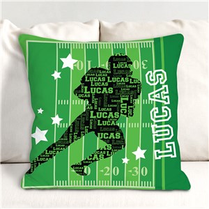 Personalized Word Art Throw Pillow | Sports Kids Room Decor