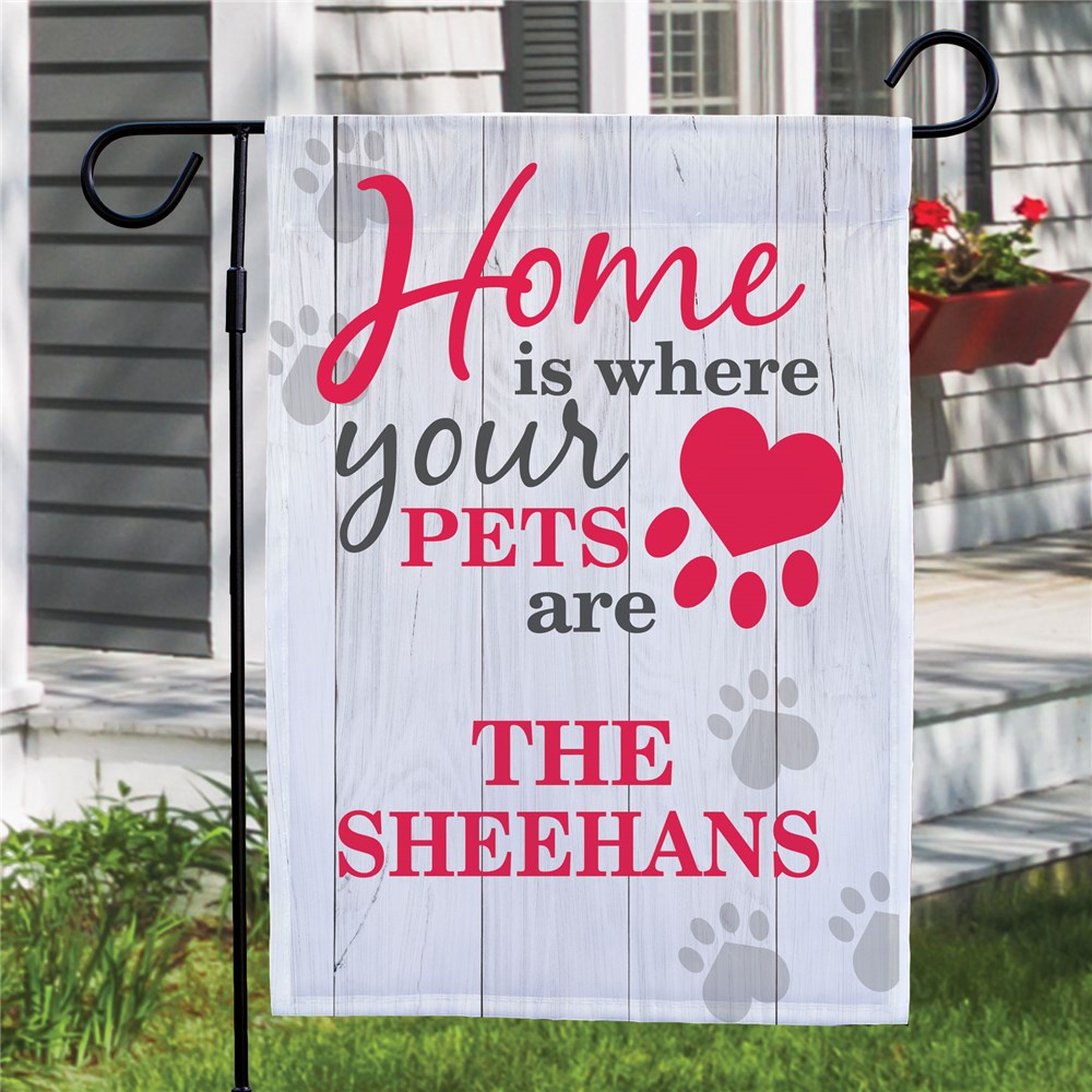 Custom Pet Garden Flags | Home Is Where Your Dog Is Flag