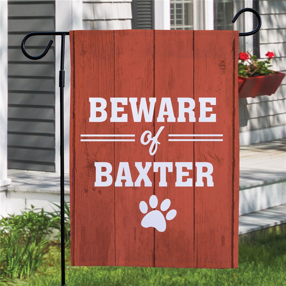 Custom Garden Flags | Beware of Pet Warning Flag