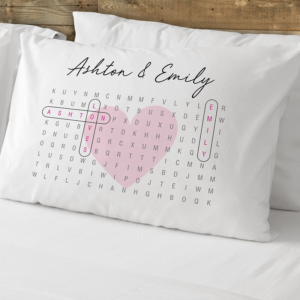 Personalized Couples Pillowcases | Romantic Bedroom Gifts
