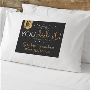 Personalized You Did It Cotton Pillowcase 830160300C