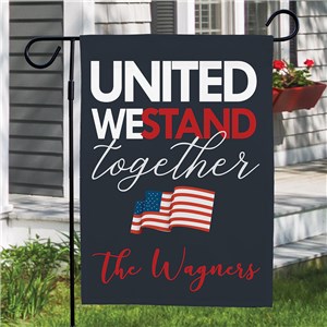 Personalized United We Stand Together Garden Flag 830163362X