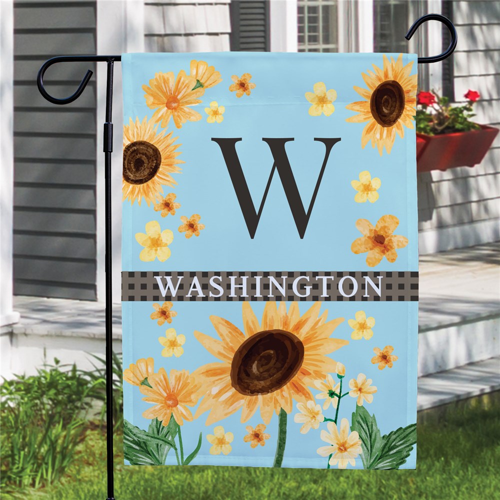 Personalized Sunflowers Garden Flag