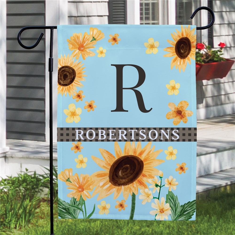 Personalized Sunflowers Garden Flag