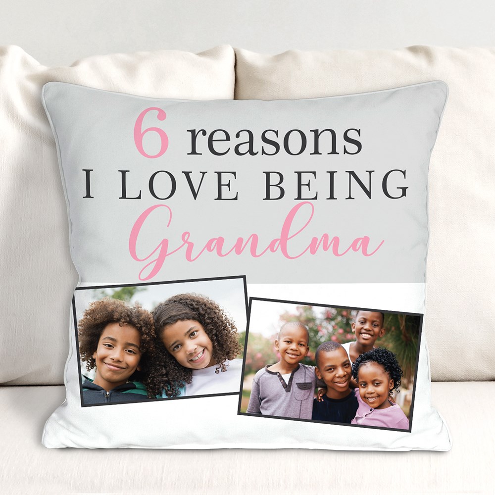 Personalized Reasons I Love Being a Grandma Throw Pillow