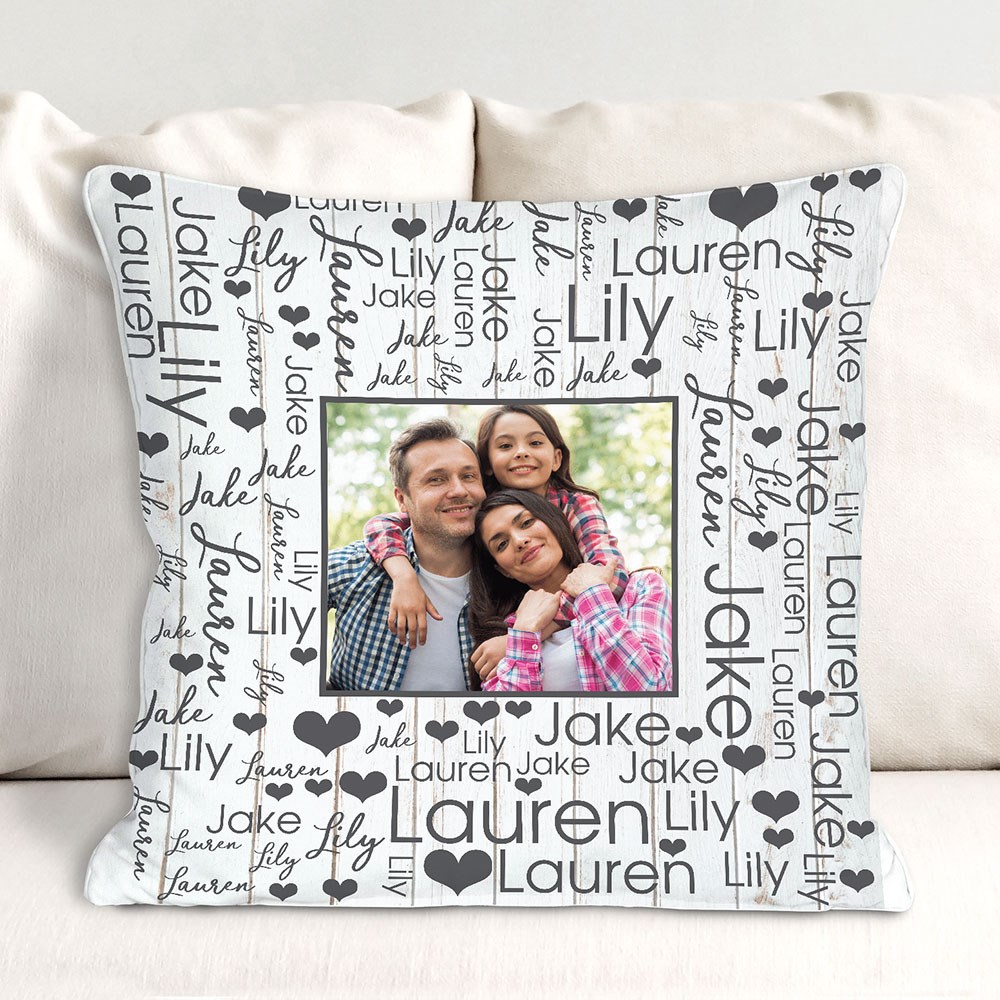 Personalized Photo Word-Art Throw Pillow 830168253X