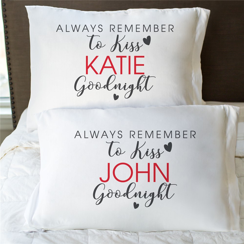 Personalized Kiss Goodnight Pillowcase