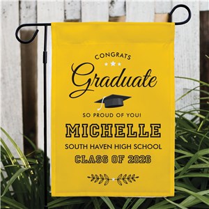 Personalized Congrats Graduate Garden Flag