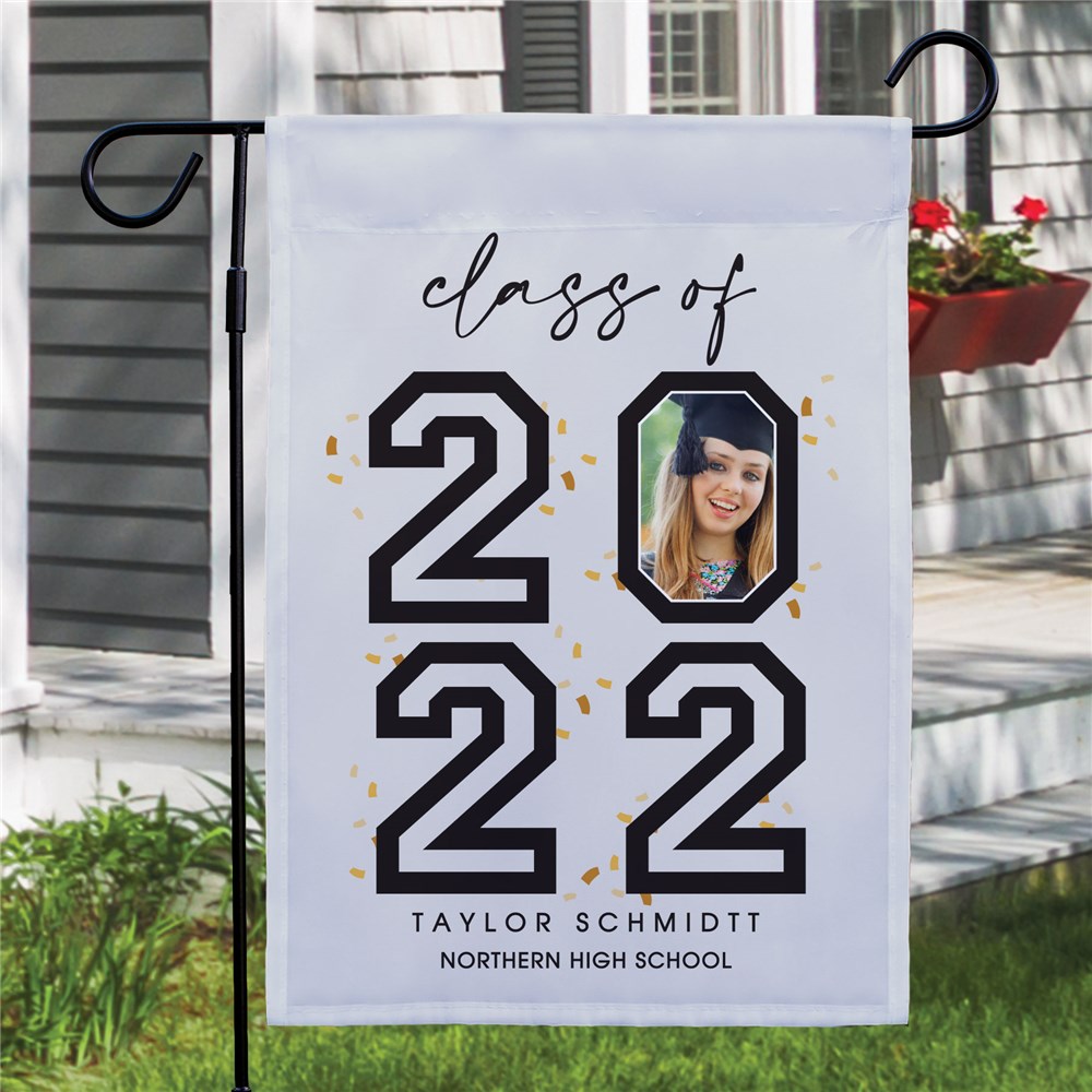 Personalized Photo in year Garden Flag