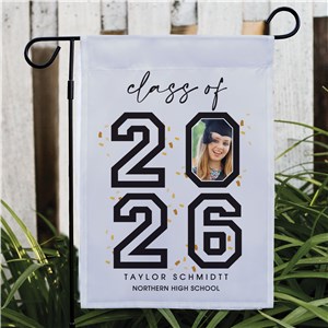 Personalized Photo in year Garden Flag