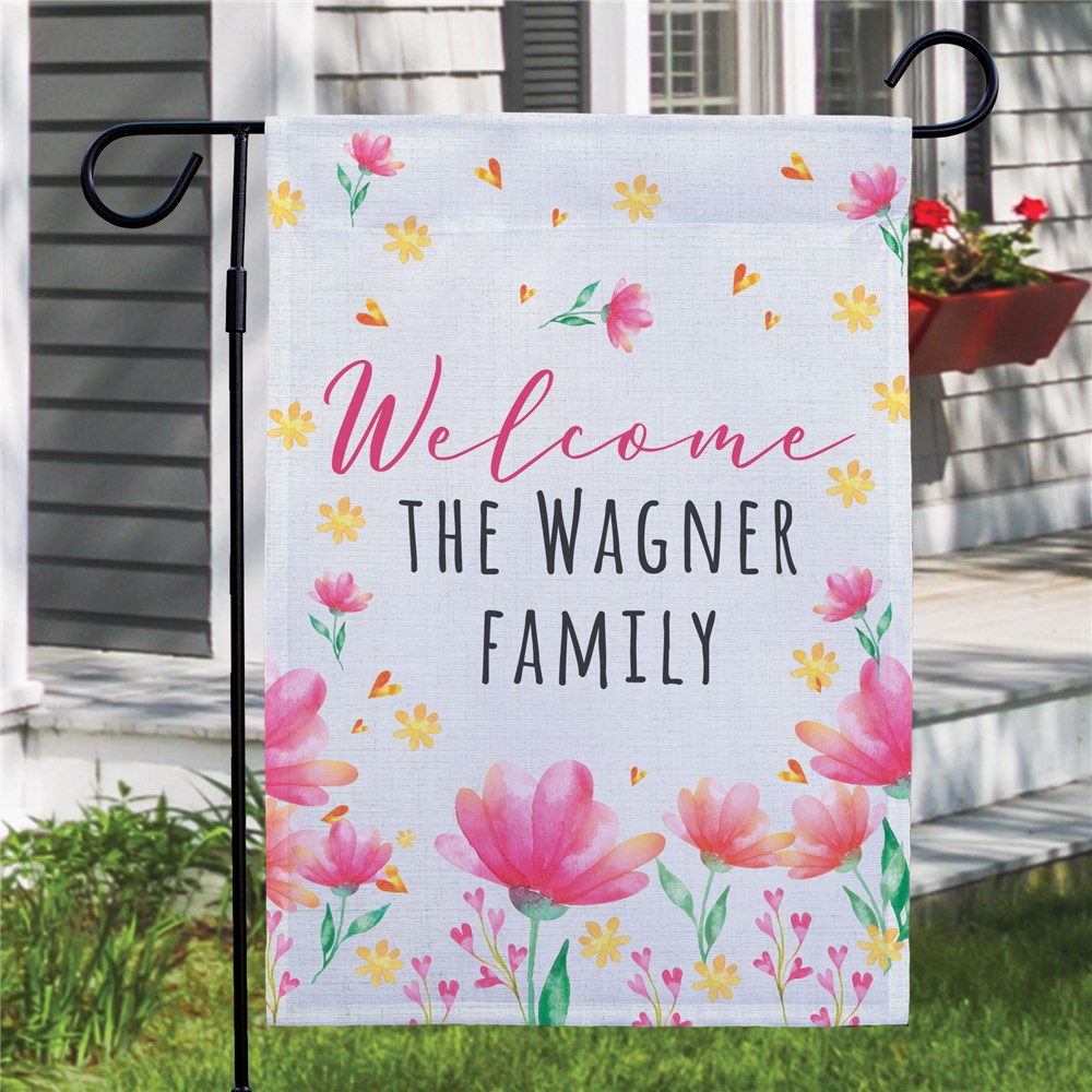 Personalized Spring Welcome Garden Flag
