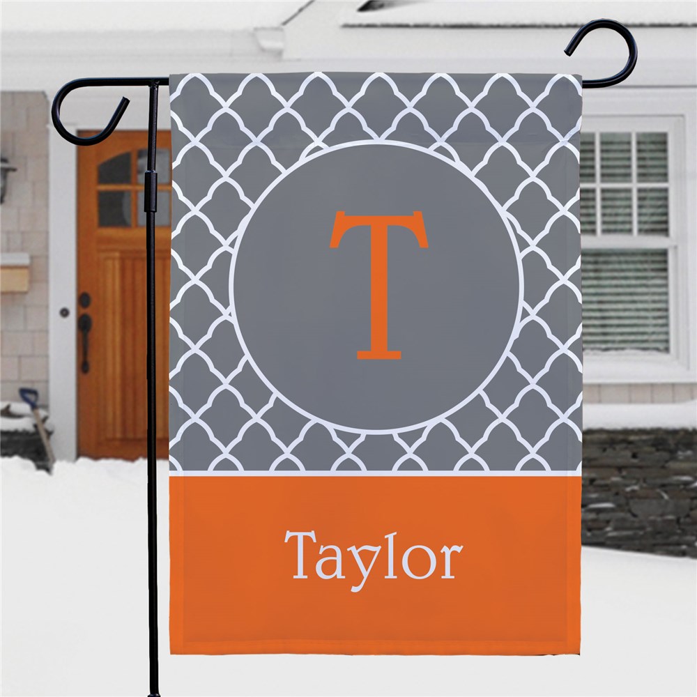 Personalized Family Name & Initial Garden Flag