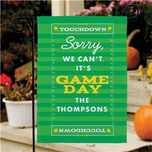 Personalized It's Game Day Football Garden Flag