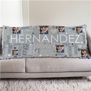 Personalized Photo Word Art 50x60 Afghan Throw 830185585L