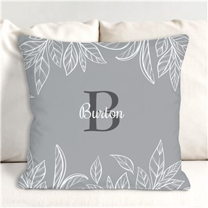 Personalized Family Throw Pillow with Leaves Design