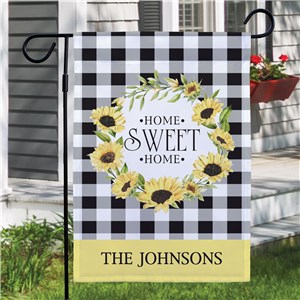 Personalized Home Sweet Home Sunflowers Garden Flag