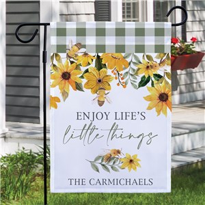 Personalized Enjoy Life's Little Things Garden Flag