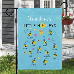 Personalized Grandma's Little Honeys Bumblebee Garden Flag