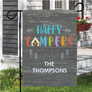 Personalized Happy Campers Garden Flag 830196722X