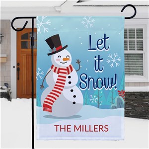 Personalized Snowman Welcome Friends Garden Flag 830148892X