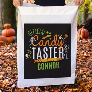 Personalized Official Candy Taster Trick or Treat Sack