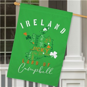 Personalized Ireland Land of Word Art House Flag 830208842LX