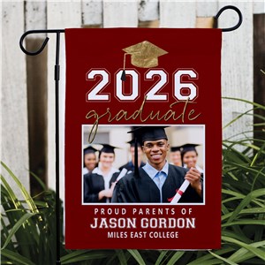 Personalized Proud Parents of Grad Garden Flag