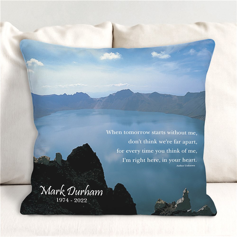 Personalized Memorial Throw Pillow Sympathy Gift | Memorial Gift Ideas