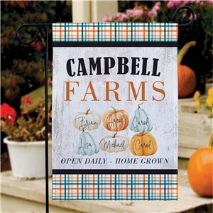 Personalized Farm Pumpkin Family Garden Flag 830216332X