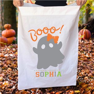 Personalized Ghost Trick or Treat Sack