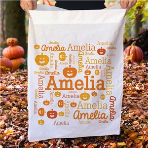 Personalized Halloween Name Word Art Trick or Treat Sack 830217090
