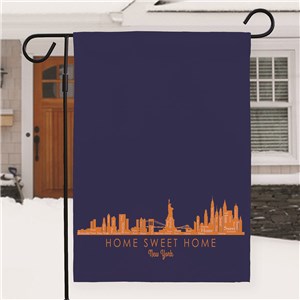 Personalized New York Skyline Word Art Garden Flag 830219182X